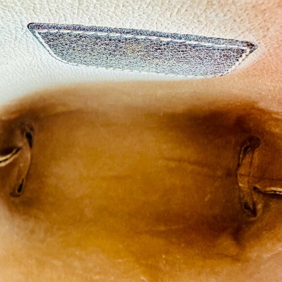 AUTHENTIC GUCCI SIGNATURE GG COATED CANVAS LEATHER TRIM COSMETIC POUCH VINTAGE - Picture 10 of 15